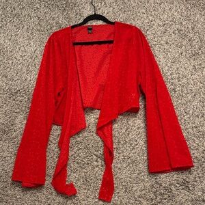 Wild Fable Vibrant Red Flower Top